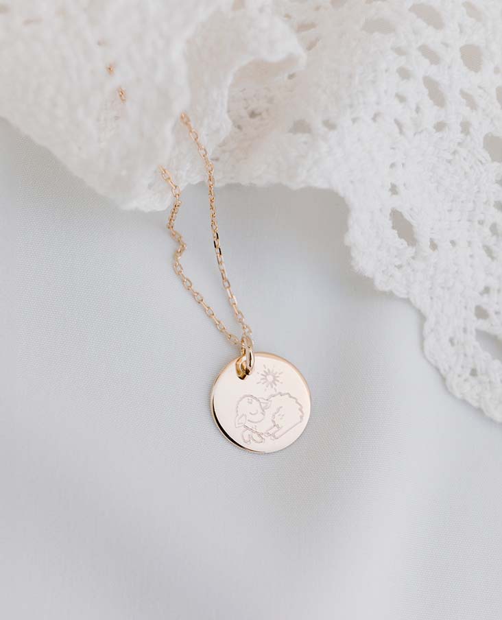 Médaille de bapteme Agneau